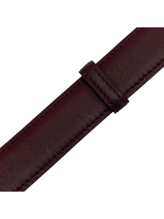 Cartier Must Line Belt Logo Buckle Leather Bordeaux Gold Business Classic